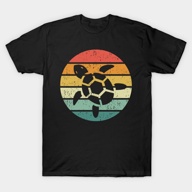 Vintage Sunset Turtle T-Shirt by PinkInkArt